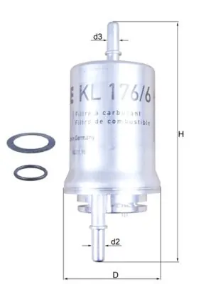 Bestseller Filtr paliwa KNECHT KL 176/6D
