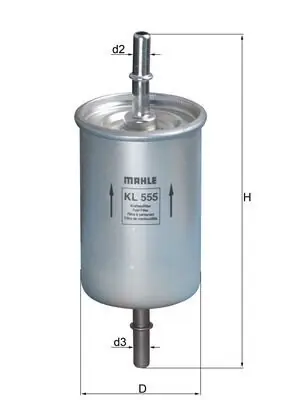 Bezpieczne zakupy Filtr paliwa MAHLE KL 555