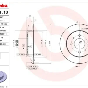 Tarcza hamulcowa BREMBO 08.A328.10 MB857762 Rabat