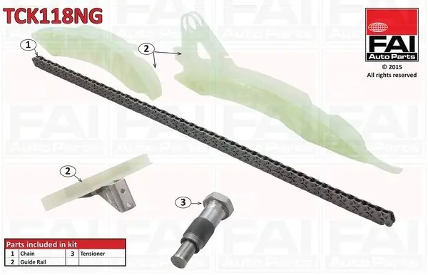Zestaw łańcucha rozrządu FAI AutoParts TCK118NG 0816H9 Szybka wysyłka