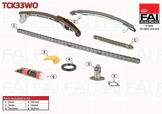 Wyjątkowa oferta Zestaw łańcucha rozrządu FAI AutoParts TCK33WO 1350628010