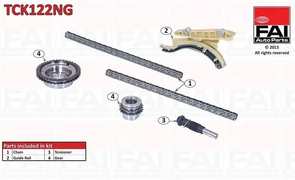 Obniżka ceny Zestaw łańcucha rozrządu FAI AutoParts TCK122NG 1198056